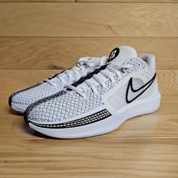 Nike Sabrina 1 Low Womens Basketball Shoe White Black FQ3381-103 Magnetic - Picture 5 of 12